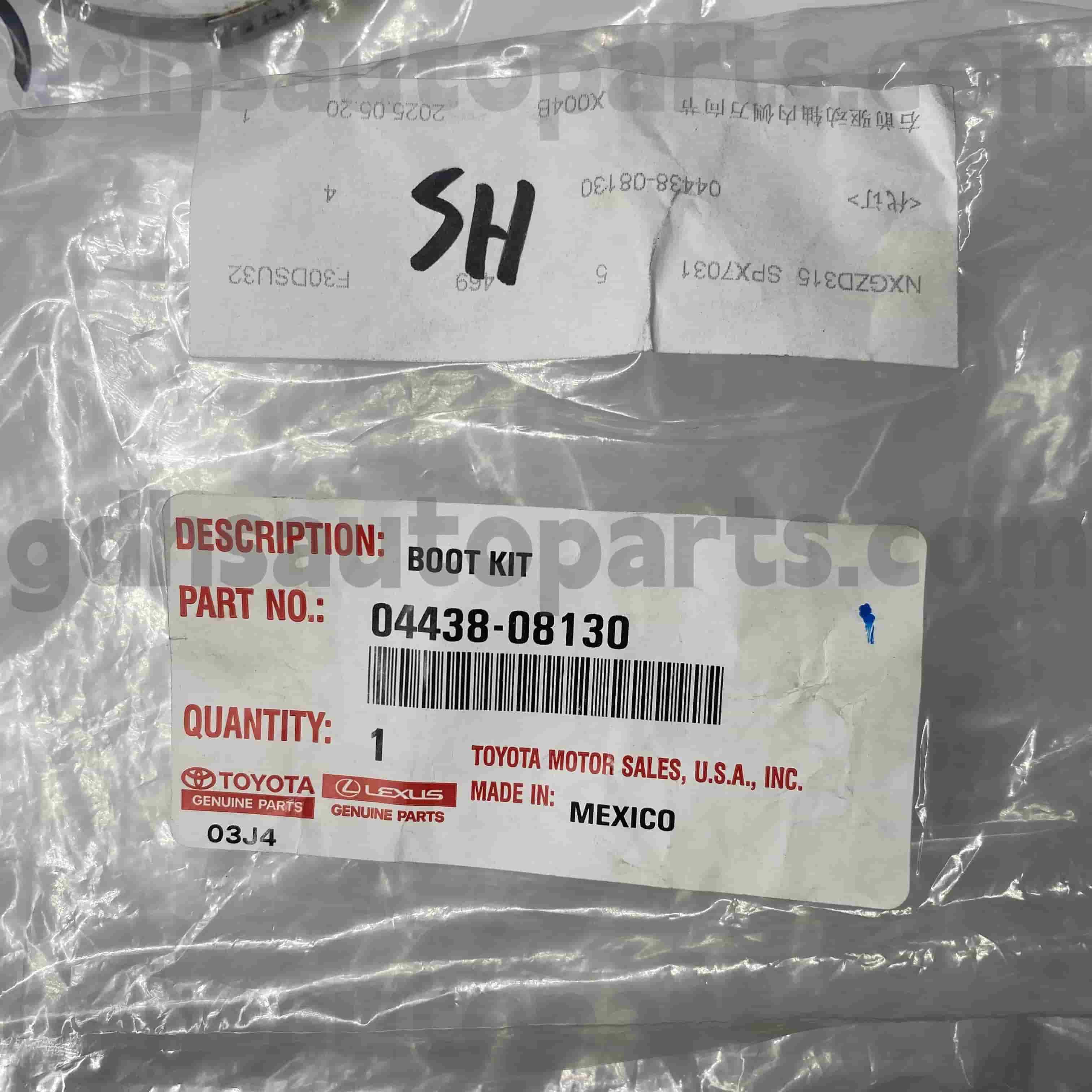 04428-08130 TOYOTA Äkta delar CV-start för chassi nr. GSV40/60 GSL3#