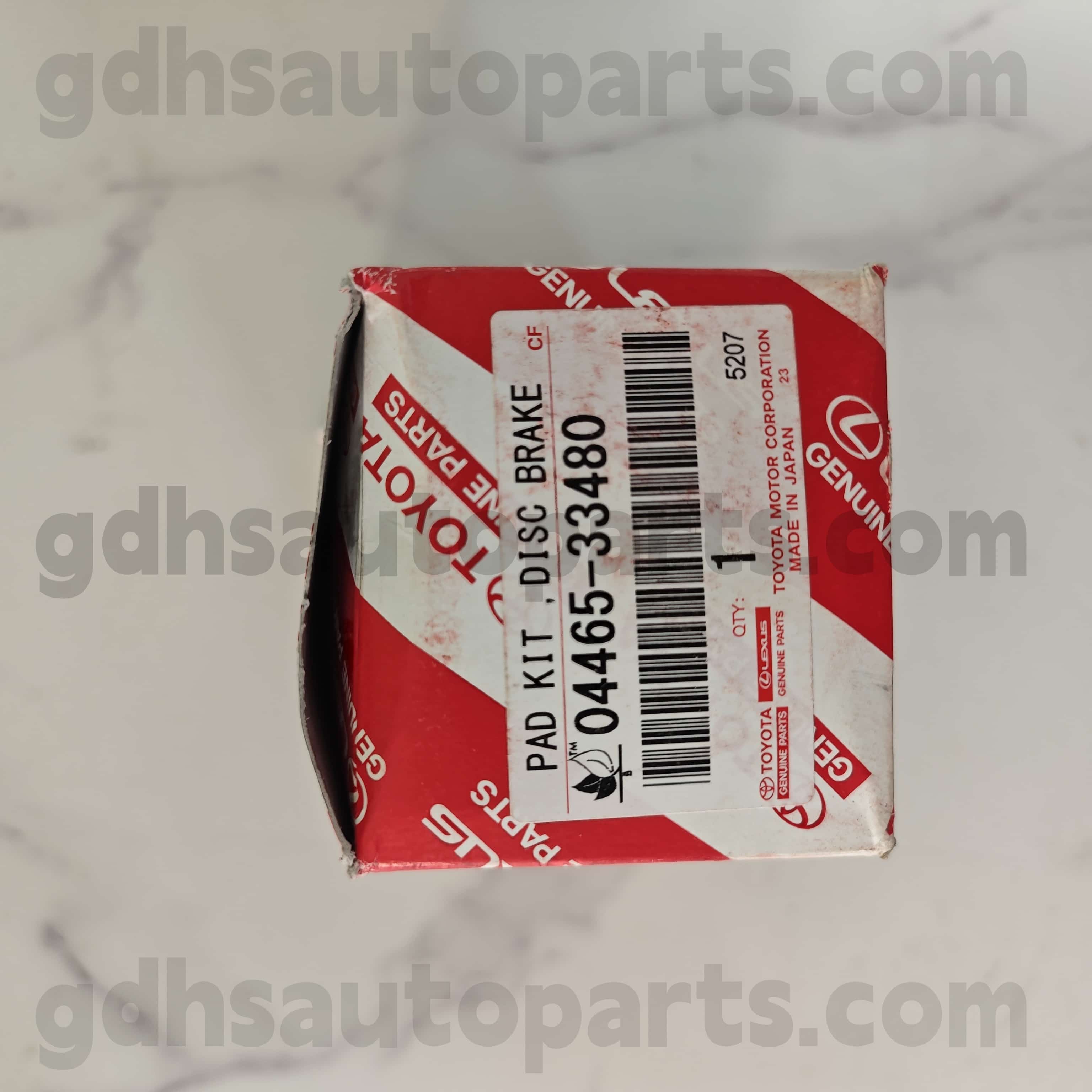 04465-33480 TOYOTA Äkta delar Front Bromsbelägg för Venza 、 Lexus UX300E 、 Harrier 、 Noah/Voxy 、 Lexus ES350/300H CHASSIS NR. Axvh70