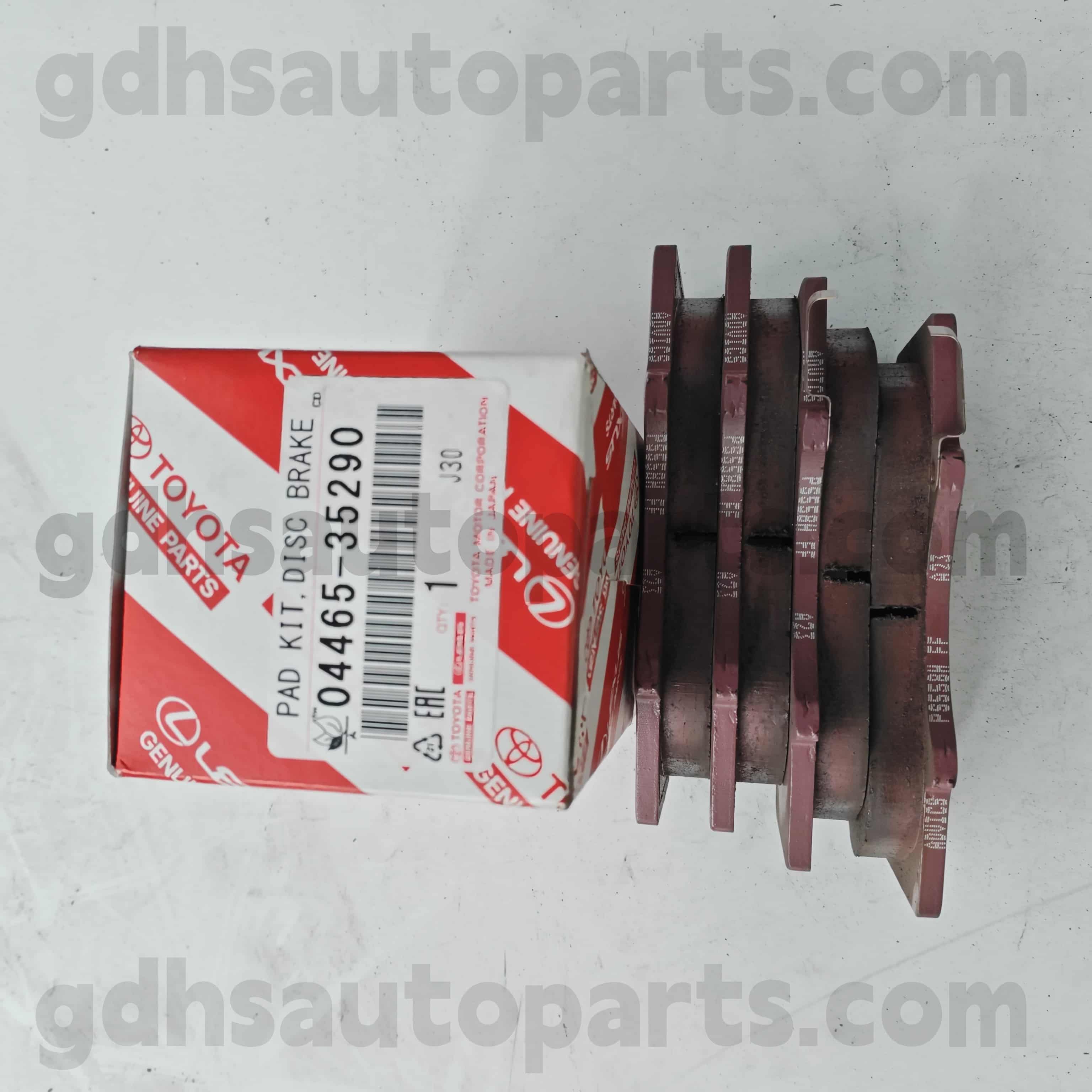 04465-35290 TOYOTA Äkta delar Front Bromsbelägg för Land Cruiser Prado 、 Fortuner 、 FJ Cruiser 、 Hilux 、 Sequoia Chassis No.GRJ12#, KDJ120, KZJ120, LJ12#, RZJ12#, TRJ12#.. Arl, GCC, GENC, GEN