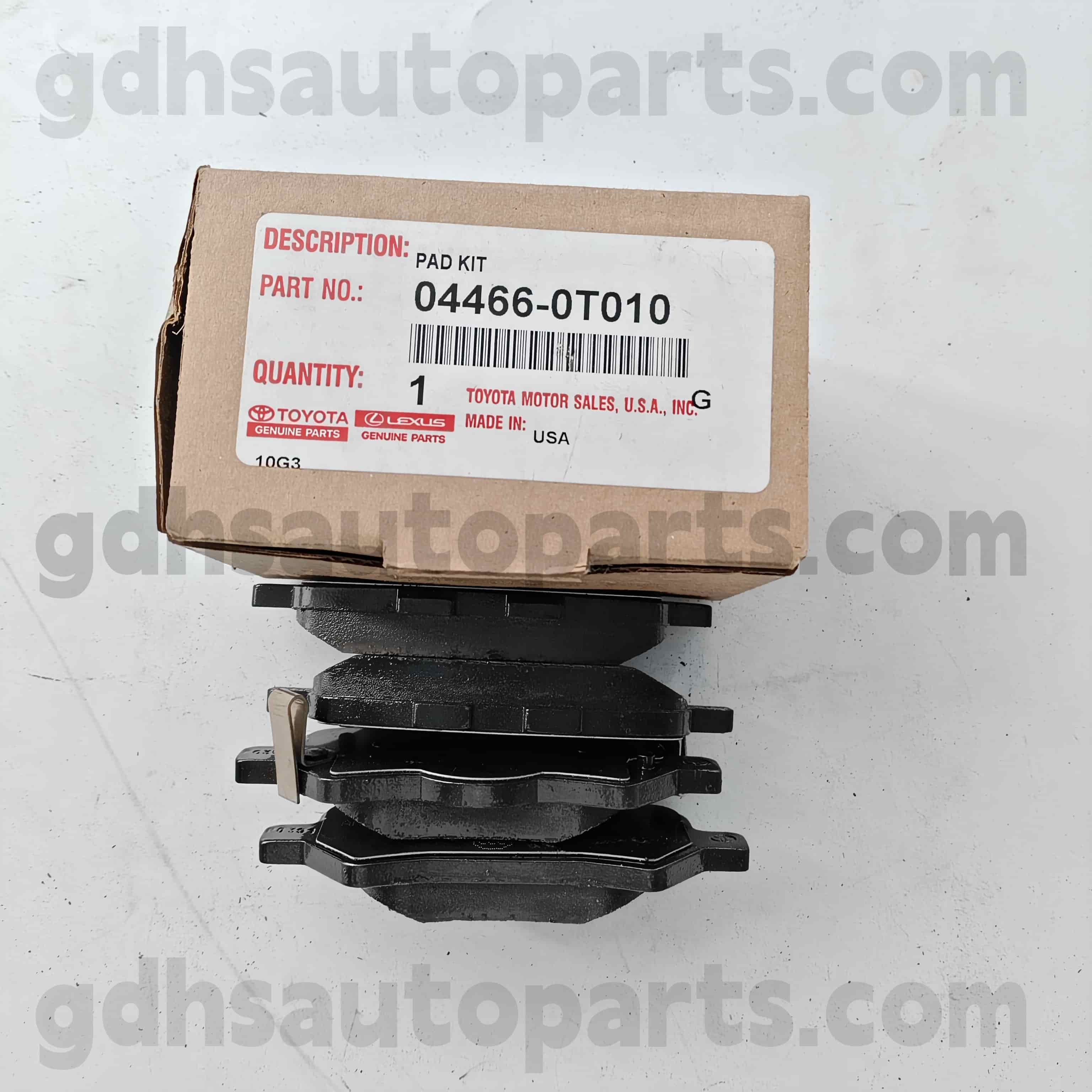 04466-0T010 TOYOTA Äkta delar Bakre bromsbelägg för Venza-chassi nr. AGV1#
