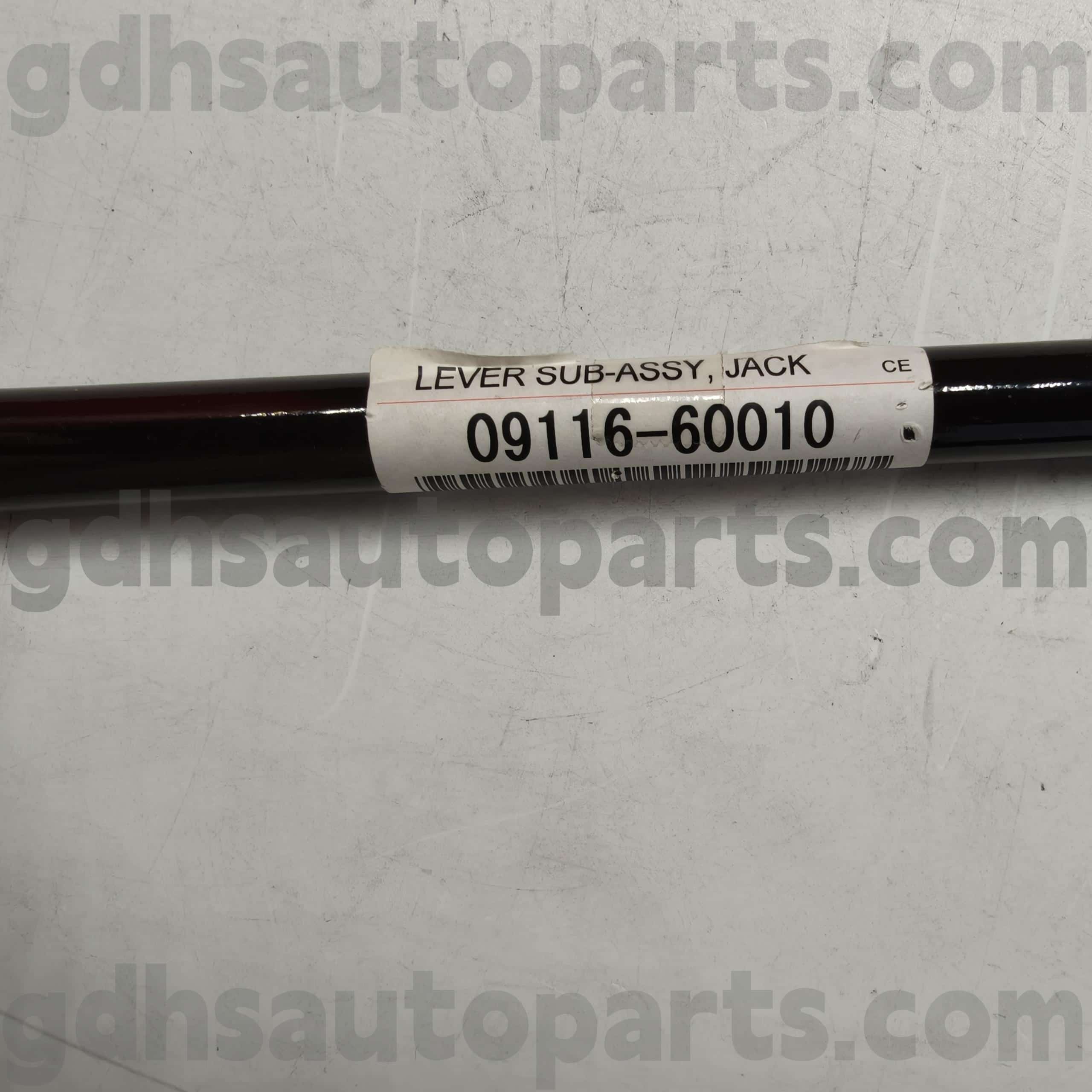 09116-60010 Toyota äkta delar jackhandtag för mega cruiser, previa, granvia chassi nr. Fzj80