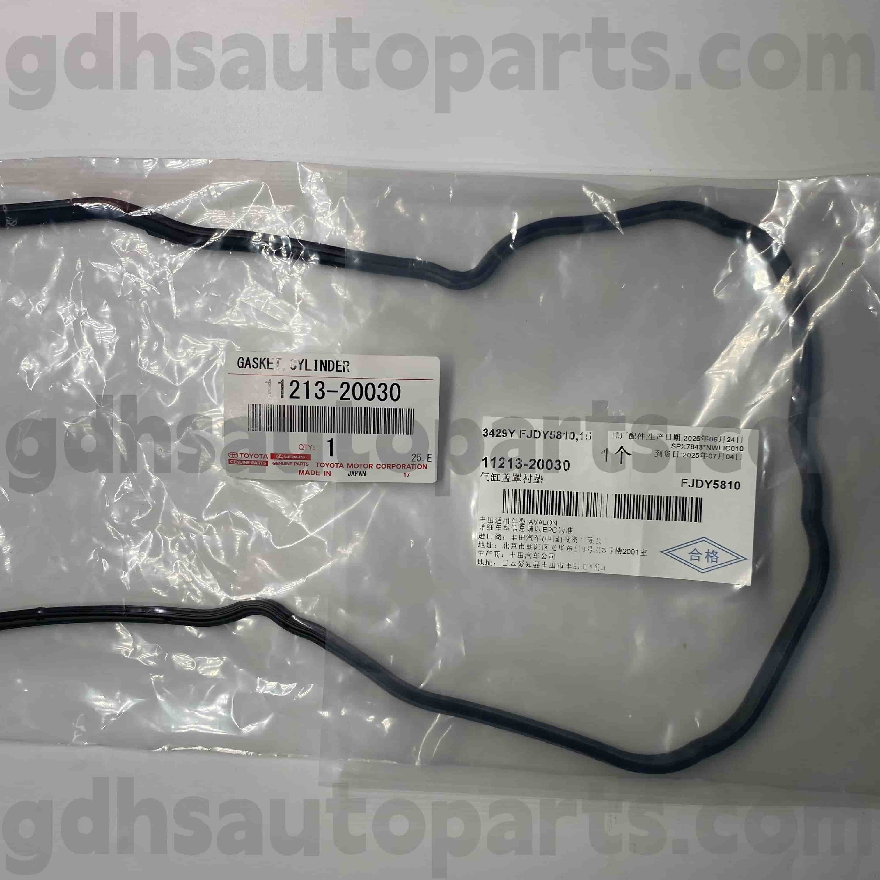 11213-20030 Toyota äkta delar höger ventil täcker gummiring för Kluger HV, Harrier, Lexus ES300/330 chassi nr. MCV30 MCU35 MNH10
