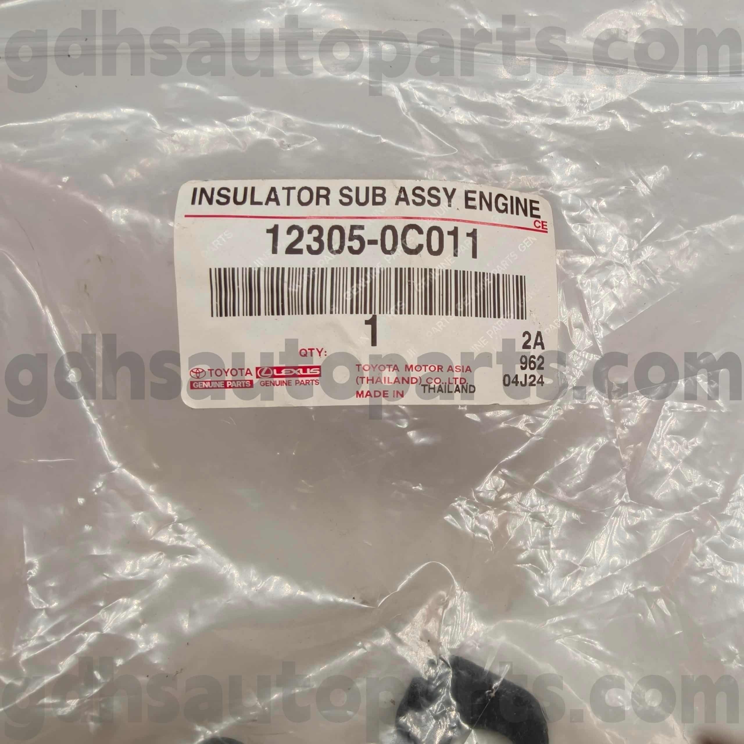 12305-0C011 Toyota originaldelar höger motorfäste för HILUX, FORTUNER Chassi NO.TGN51