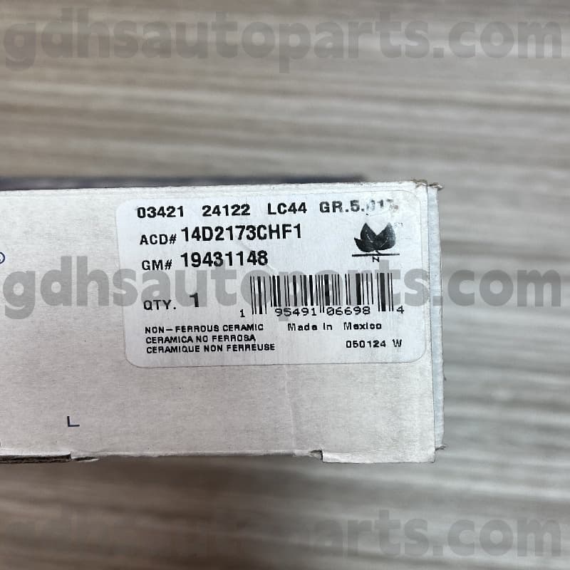 14D2173CHF1 ACDELCO Brake Pad för Escalade Oe nr. 19431148