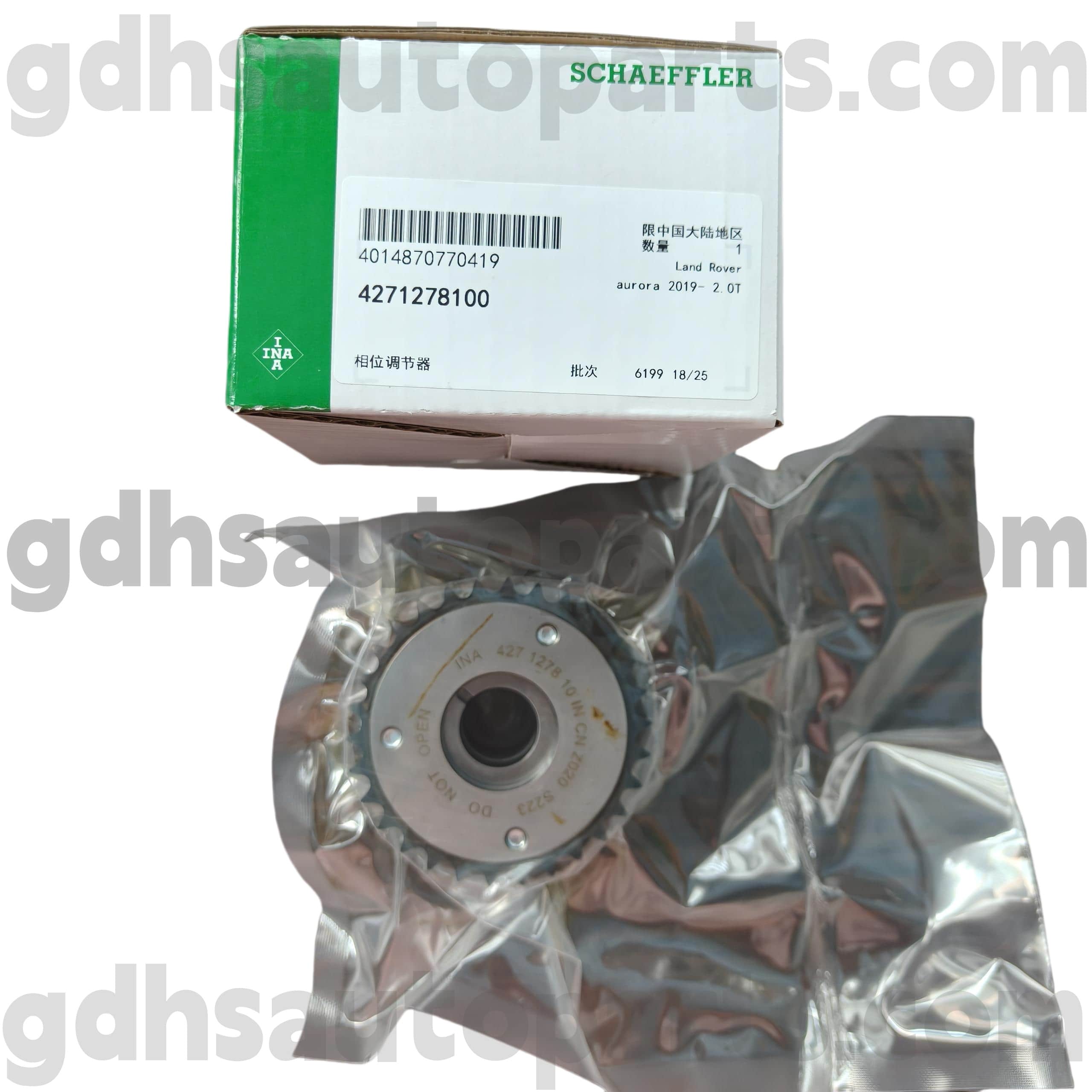 4271278100 Schaeffler ina kamaxel timing kedjehjul för Range Rover Velar, Land Rover Discovery 4, Range Rover, Range Rover Sport Oe nr. LR142279