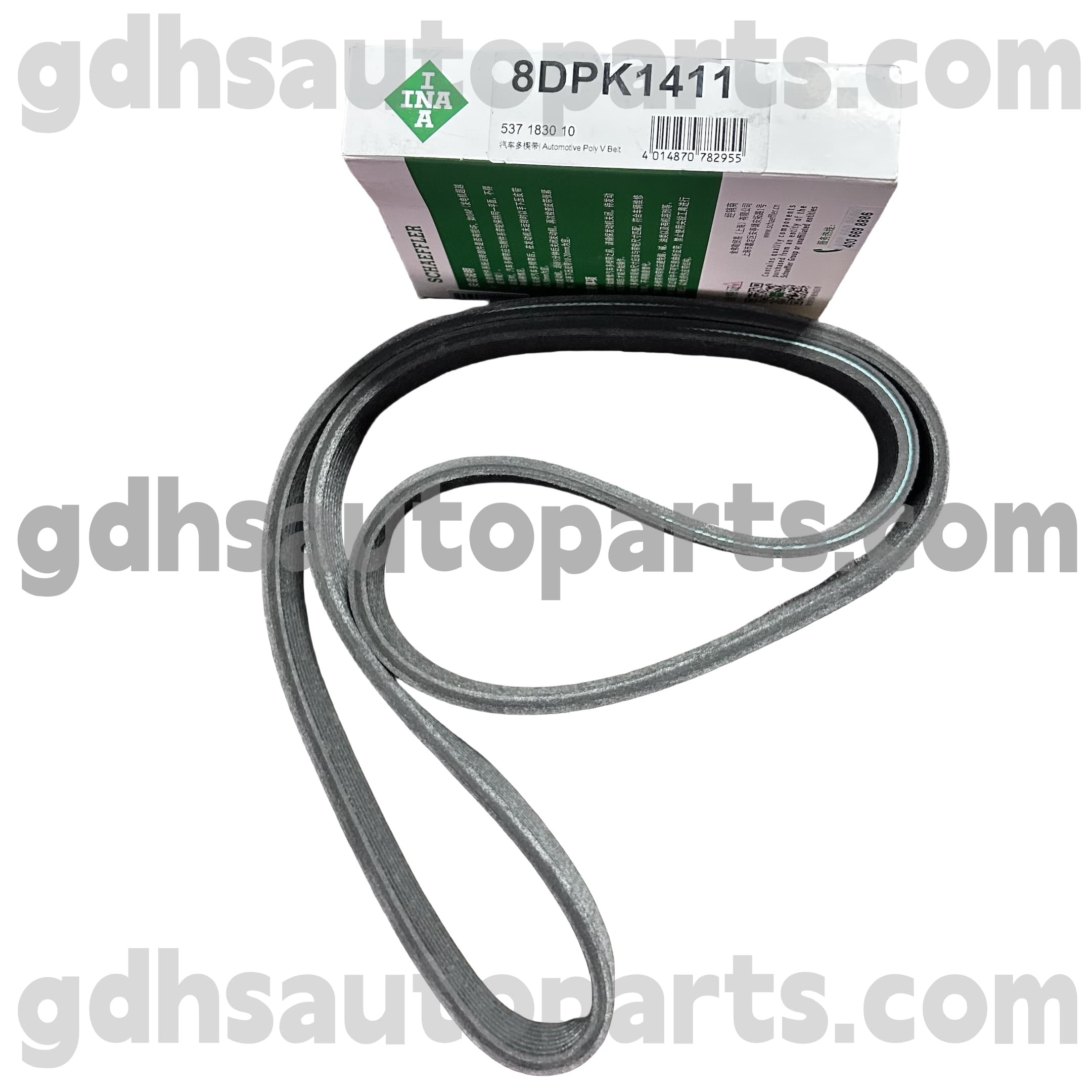 5371830100 Schaeffler ina Supercharger Drive Belt för Jaguar XJ, Jaguar XF, Jaguar XE, Jaguar XK, F-Type, F-Pace OE NO. C2D39175