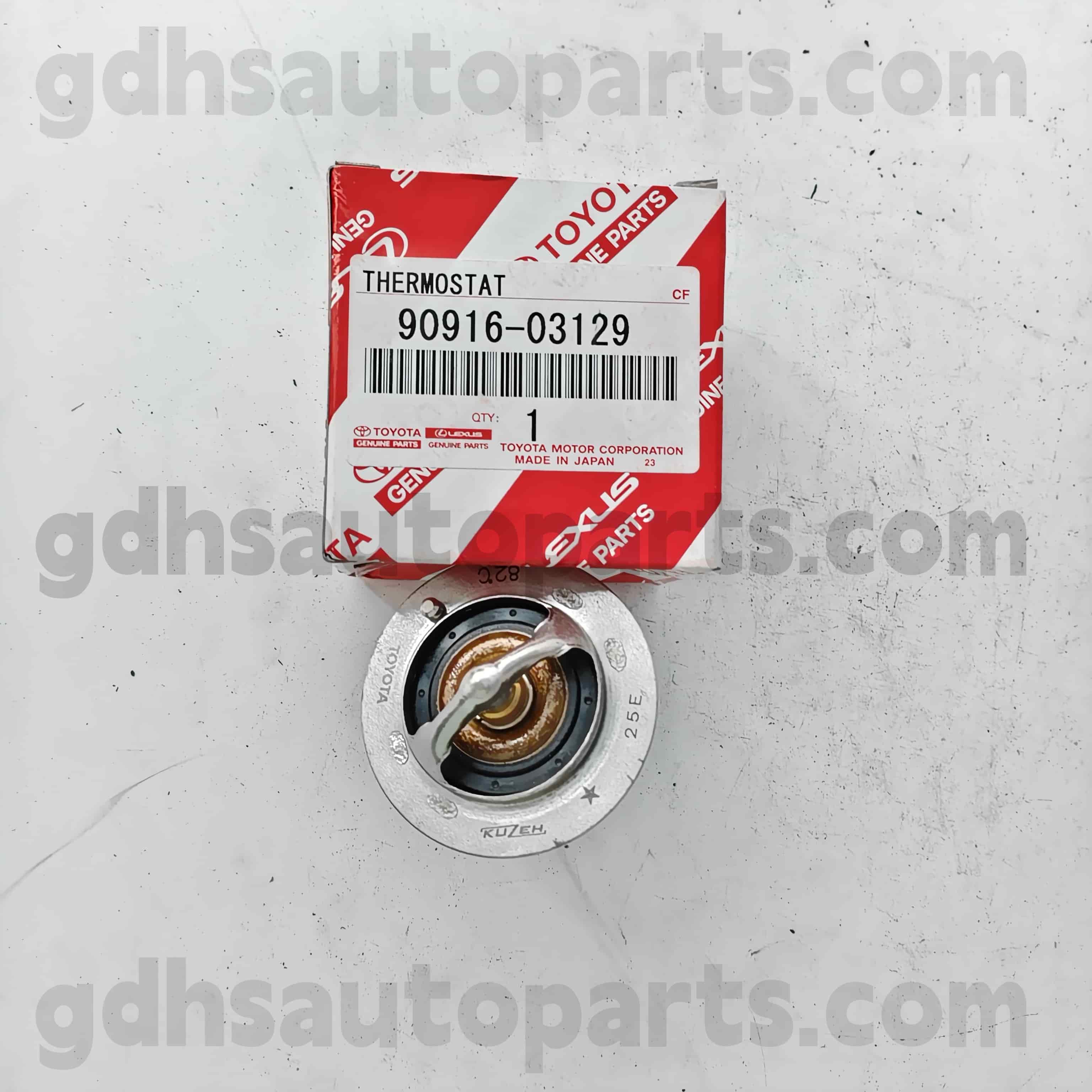 90916-03129 TOYOTA Äkta delar termostat för Camry 、 Lexus ES2 ##/350/300H 、 Corolla SED 、 HILUX 、 RAV4-chassi nr. 2azfe..acu2#