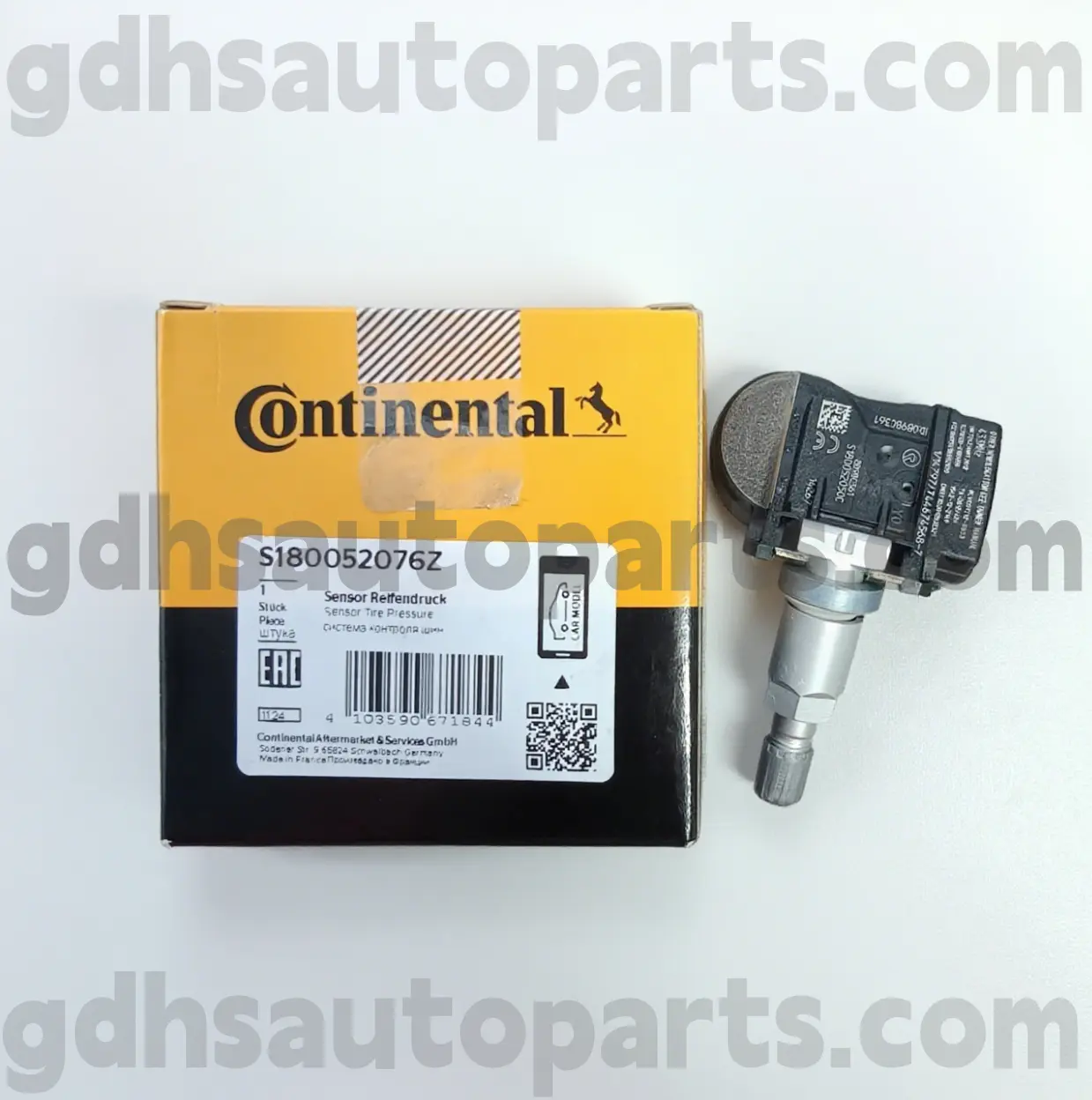 S180052076Z Continental Tire Pressure Monitoring Sensor för Range Rover, Range Rover Sport, Land Rover Discovery 4, Range Rover Velar OE nr. LR070840